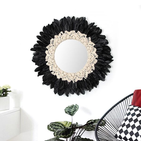 macrame wall hanging handwoven tapestry feather decorative mirror original design room decor mirrors
macrame wall hanging handwoven tapestry feather decorative mirror original design room decor mirrors
