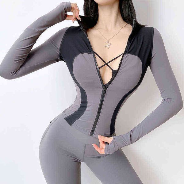 women's long sleeve yoga t-shirt camouflage sports coat women's running training slim fit waist closing fitns stand collar zipper, White
women's long sleeve yoga t-shirt camouflage sports coat women's running training slim fit waist closing fitns stand collar zipper, White