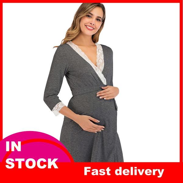 splicing dresses for pregnant women v neck dress maternity lace solid color pregnancy vestidos, White
splicing dresses for pregnant women v neck dress maternity lace solid color pregnancy vestidos, White