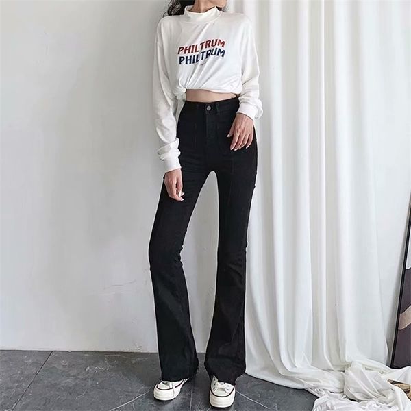 spring autumn winter european and american style high waist stretch horn slim long legs solid color jeans women, Blue
spring autumn winter european and american style high waist stretch horn slim long legs solid color jeans women, Blue