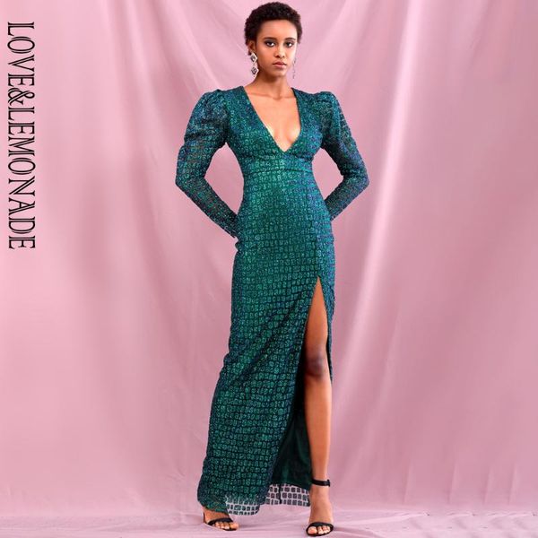 casual dresses love & lemonade deep green v-neck bubble long sleeve whit split glitter glue material party maxi dress lm82256, Black;gray
casual dresses love & lemonade deep green v-neck bubble long sleeve whit split glitter glue material party maxi dress lm82256, Black;gray