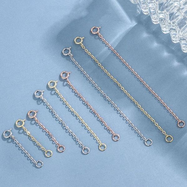 link, chain s925 sterling silver necklace extension gold plated bracelet clavicle accessories female, Black
link, chain s925 sterling silver necklace extension gold plated bracelet clavicle accessories female, Black