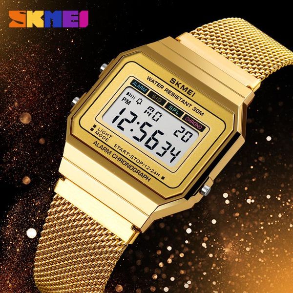 wristwatches digital sport watch men brand skmei men's watches fashiob business wristwatch chrono alarm clock led light mens, Slivery;brown
wristwatches digital sport watch men brand skmei men's watches fashiob business wristwatch chrono alarm clock led light mens, Slivery;brown