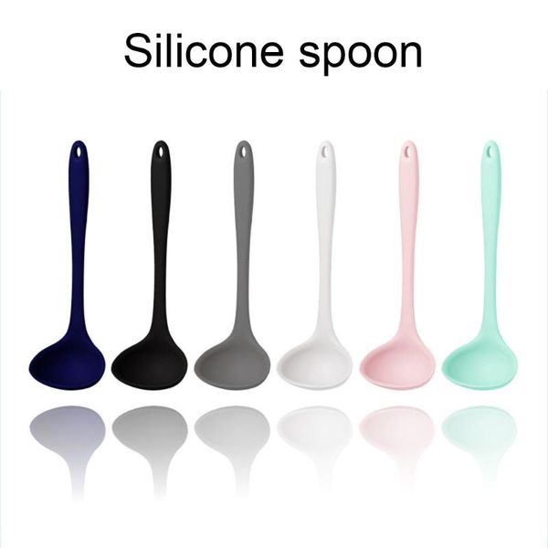 spoons non-stick silicone ladle soup spoon curved handle unbreakable big round scoop for dinner creative kitchen dining tool tableware
spoons non-stick silicone ladle soup spoon curved handle unbreakable big round scoop for dinner creative kitchen dining tool tableware