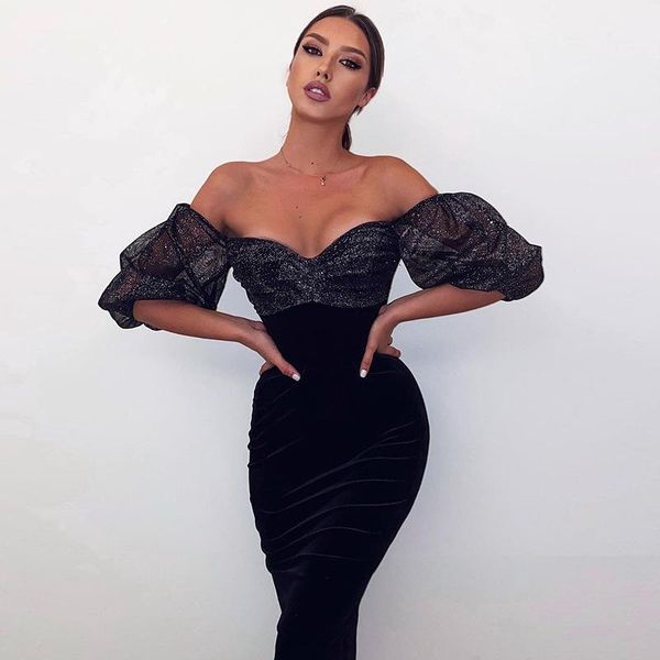 casual dresses 2021 spring/summer women's high waist slim fashion trendy velvet puff sleeve black twill neck hip dress, Black;gray
casual dresses 2021 spring/summer women's high waist slim fashion trendy velvet puff sleeve black twill neck hip dress, Black;gray