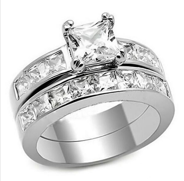 wedding rings us sz 5-11 lady engagement ring set princess cut 2ct zircon 10kt white gold filled women's band jewelry, Slivery;golden
wedding rings us sz 5-11 lady engagement ring set princess cut 2ct zircon 10kt white gold filled women's band jewelry, Slivery;golden
