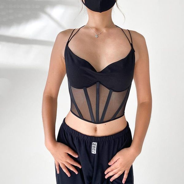 strappy mesh corset crop women summer cropbackless patchwork night club ladies white black grey pink tank women's tanks &
strappy mesh corset crop women summer cropbackless patchwork night club ladies white black grey pink tank women's tanks &