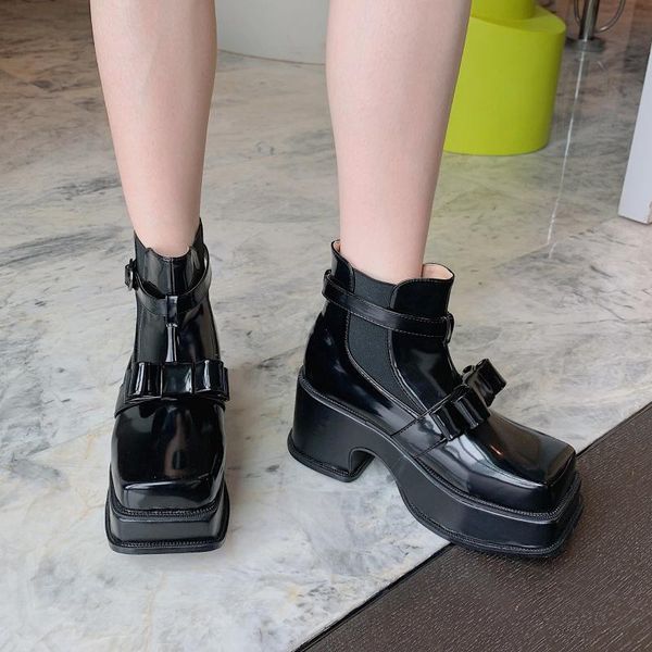 boots retro mary jane shoes 2021 bow hollow thick bottom crust muffin buckle motorcycle high platform, Black
boots retro mary jane shoes 2021 bow hollow thick bottom crust muffin buckle motorcycle high platform, Black