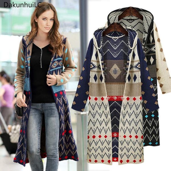 women's knits & tees 2021 style ladies long knitted cardigan loose casual hooded geometric jacket coat boho sweater, White
women's knits & tees 2021 style ladies long knitted cardigan loose casual hooded geometric jacket coat boho sweater, White