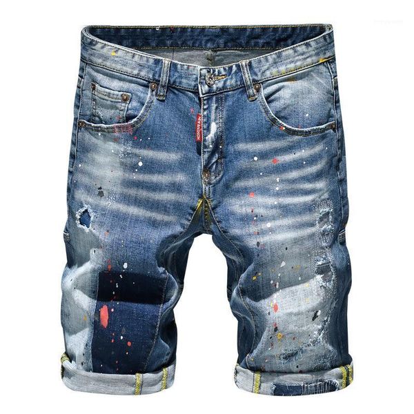 men's denim shorts torn summer breeches hole distressed bermuda male stretch knee length vintage short jeans men, Blue
men's denim shorts torn summer breeches hole distressed bermuda male stretch knee length vintage short jeans men, Blue