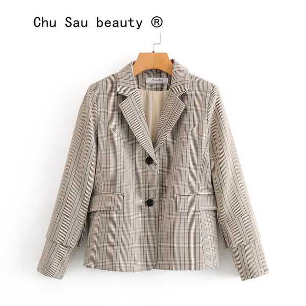 beauty classic office lady blazer slim check single-breasted double sleeve decoration suit jacket casual women 210514, White;black
beauty classic office lady blazer slim check single-breasted double sleeve decoration suit jacket casual women 210514, White;black