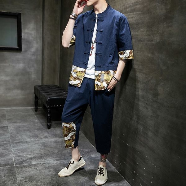 patchwork summer loose tracksuit men mens shorts suit sets male fashion chinese style 2 piece sets kung fu clothes 10649, Red
patchwork summer loose tracksuit men mens shorts suit sets male fashion chinese style 2 piece sets kung fu clothes 10649, Red