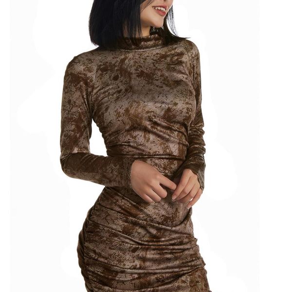 casual dresses women lady close-fitting long sleeve dress chocolate tie-dyed printed pattern turtleneck xs/ s/ / l, Black;gray
casual dresses women lady close-fitting long sleeve dress chocolate tie-dyed printed pattern turtleneck xs/ s/ / l, Black;gray