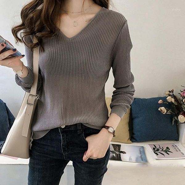 women's sweaters korean knitwear sweater female spring autumn black gray coffee solid shirt v-neck pullover long sleeve girl school ca, White;black
women's sweaters korean knitwear sweater female spring autumn black gray coffee solid shirt v-neck pullover long sleeve girl school ca, White;black