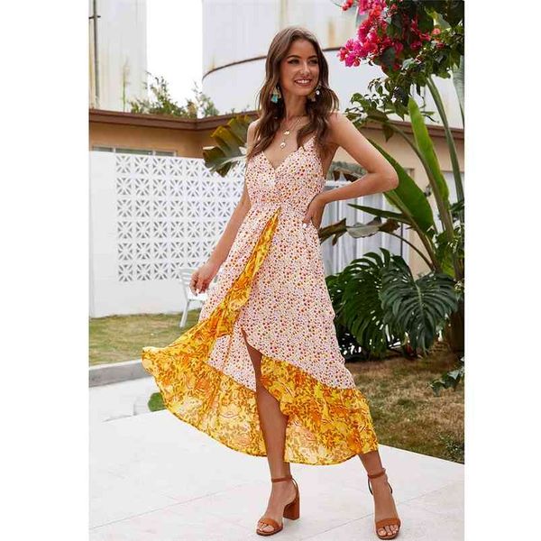 floral print bohemian long dress women spaghetti strap irregular maxi yellow beach v neck cotton summer 210427, Black;gray
floral print bohemian long dress women spaghetti strap irregular maxi yellow beach v neck cotton summer 210427, Black;gray