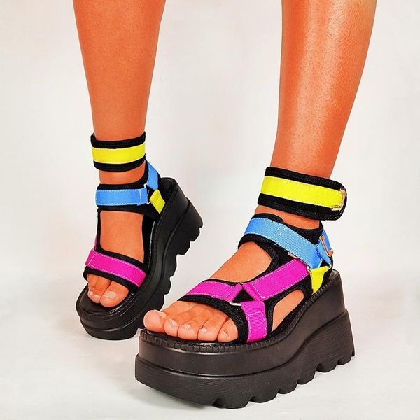 sandals 2021 women's color matching fish mouth thick-soled wedge high heels outdoor non-slip open-toe, Black
sandals 2021 women's color matching fish mouth thick-soled wedge high heels outdoor non-slip open-toe, Black