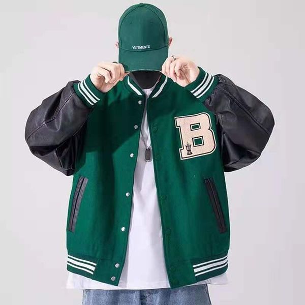 women's jackets womens coats and high street hip hop baseball uniforms fashion loose stitching men jacket oversized 2021 fall, Black;brown
women's jackets womens coats and high street hip hop baseball uniforms fashion loose stitching men jacket oversized 2021 fall, Black;brown