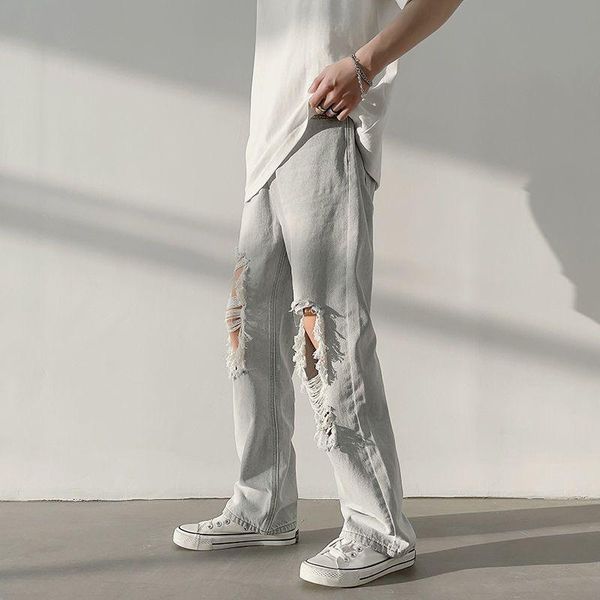men's jeans solid ripped men's trousers 2021summer fashion high street hip-hop style all-match loose casual straight light color pa, Blue
men's jeans solid ripped men's trousers 2021summer fashion high street hip-hop style all-match loose casual straight light color pa, Blue