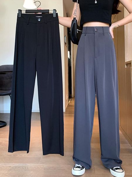 women's pants & capris wide leg fashion spring and autumn clothes 2021 high waist loose suit show thin straight casual, Black;white
women's pants & capris wide leg fashion spring and autumn clothes 2021 high waist loose suit show thin straight casual, Black;white