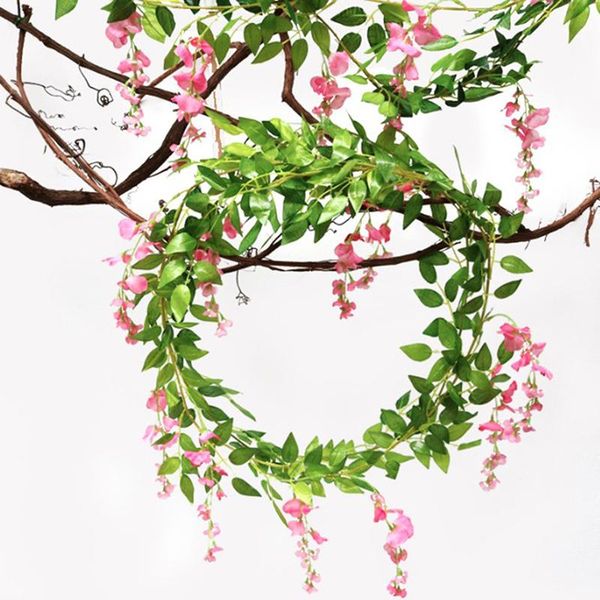 decorative flowers & wreaths simulation wisteria flower string tree vines bean rattan fake strips wedding pipe decoration 2m
decorative flowers & wreaths simulation wisteria flower string tree vines bean rattan fake strips wedding pipe decoration 2m