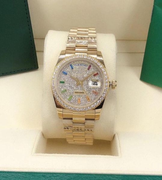 fashion watch 40mm daydate mens watches full diamond iced out automatic mechanical stainless steel men's wristwatches fashion sports ma, Slivery;brown
fashion watch 40mm daydate mens watches full diamond iced out automatic mechanical stainless steel men's wristwatches fashion sports ma, Slivery;brown