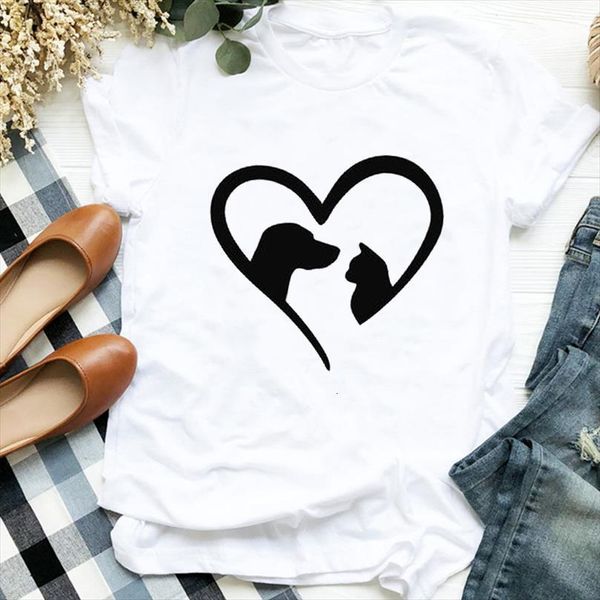 and women lady dog mens cat womens love cute style autumn trend 90s print t for female shirt clothes, White;black
and women lady dog mens cat womens love cute style autumn trend 90s print t for female shirt clothes, White;black