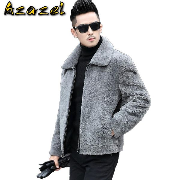 men's leather & faux azazel sheep shearling jacket real fur coat men winter man short warm wool jackets and coats l16658k kj1402, Black
men's leather & faux azazel sheep shearling jacket real fur coat men winter man short warm wool jackets and coats l16658k kj1402, Black