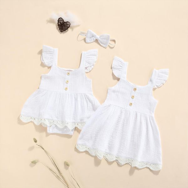 summer sister matching clothes solid girl dresses ruffles short sleeve lace romper headband dress for 0 6y baby girls, Red;yellow
summer sister matching clothes solid girl dresses ruffles short sleeve lace romper headband dress for 0 6y baby girls, Red;yellow