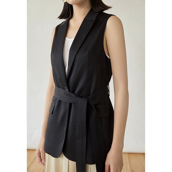 women's vests 2021 euramerican fashion casual clothing summer thin and versatile work clothes suit vest women, Black;white
women's vests 2021 euramerican fashion casual clothing summer thin and versatile work clothes suit vest women, Black;white