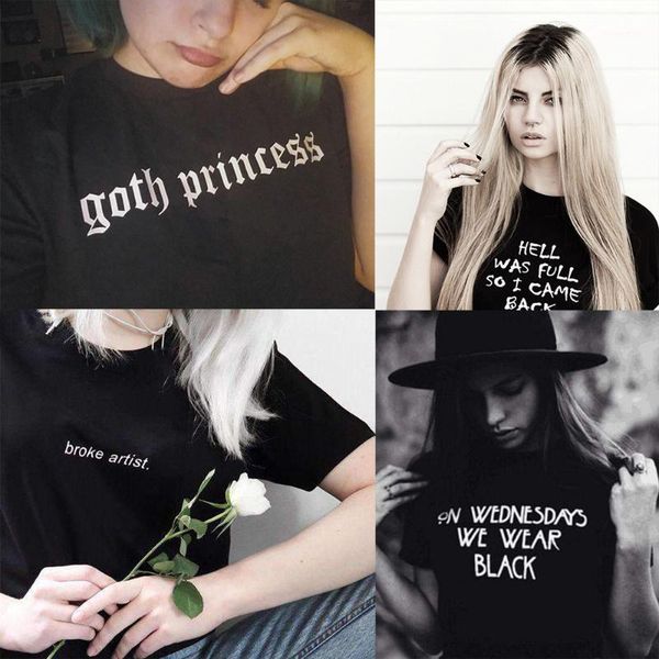 fashion women gothic black t-shirt grunge summer graphic tees short sleeve rock harajuku aesthetic 90s tumblr t shirts women's, White
fashion women gothic black t-shirt grunge summer graphic tees short sleeve rock harajuku aesthetic 90s tumblr t shirts women's, White
