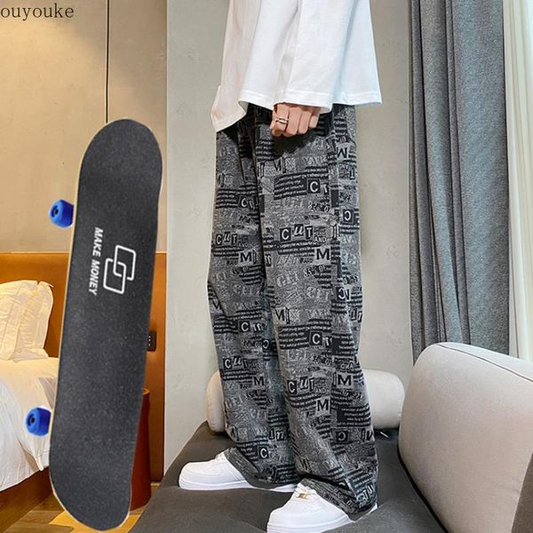 men's jeans 2021 autumn and winter printed wide leg women's loose straight skateboard pants casual hip hop, Blue
men's jeans 2021 autumn and winter printed wide leg women's loose straight skateboard pants casual hip hop, Blue