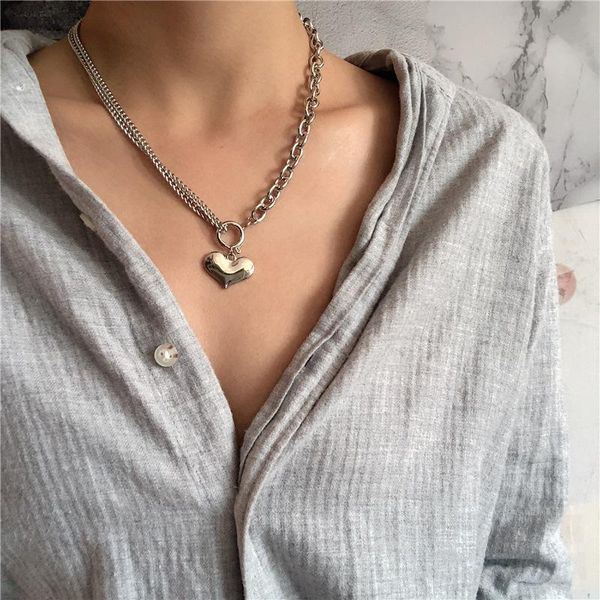 pendant necklaces fashion retro cold wind love asymmetric necklace female street hip hop cool original clavicle chain, Silver
pendant necklaces fashion retro cold wind love asymmetric necklace female street hip hop cool original clavicle chain, Silver