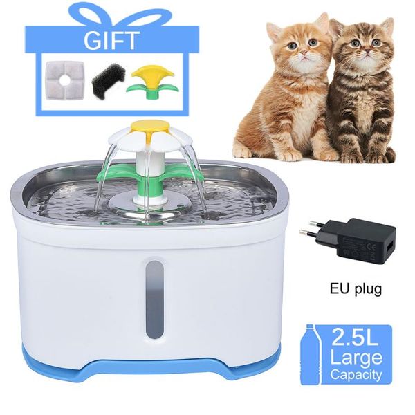 2.5l water fountain detachable stainless steel rectangle round angle flower feeder with two heads cat bowls & feeders
2.5l water fountain detachable stainless steel rectangle round angle flower feeder with two heads cat bowls & feeders