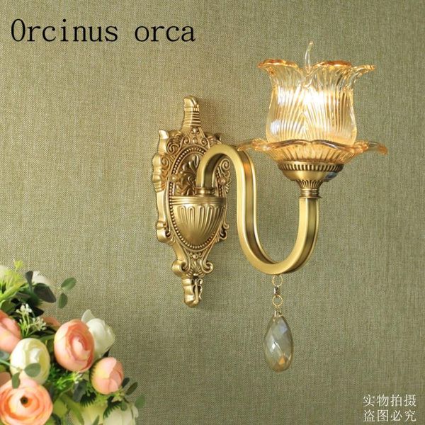 wall lamp european style all copper crystal living room dining aisle american vintage glass
wall lamp european style all copper crystal living room dining aisle american vintage glass