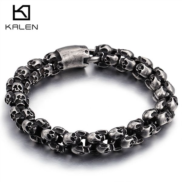 punk matte shiny skull bracelets for men stainless steel brushed skull charm link chain brecelet male gothic jewelry, Golden;silver
punk matte shiny skull bracelets for men stainless steel brushed skull charm link chain brecelet male gothic jewelry, Golden;silver