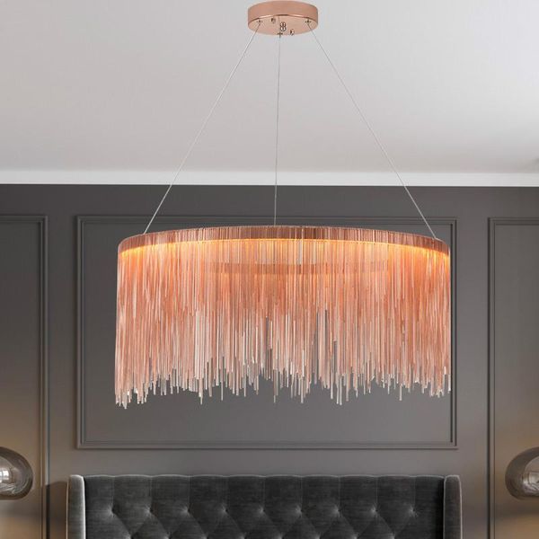 pendant lamps post modern tassel led lights bedroom metal chip dimmable lamp silver / rose gold cable hanging fixture
pendant lamps post modern tassel led lights bedroom metal chip dimmable lamp silver / rose gold cable hanging fixture