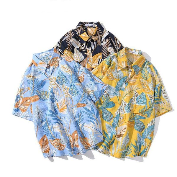 men's casual shirts men short sleeves for and women loose-fitting bf harajuku hawaiian beach, White;black
men's casual shirts men short sleeves for and women loose-fitting bf harajuku hawaiian beach, White;black