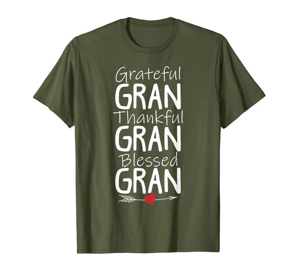grateful gran thankful gran blessed gran tshirt, White;black