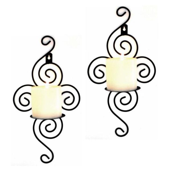2pcs/set wall mounted candle holders wedding party hollow iron light hanging holder black
2pcs/set wall mounted candle holders wedding party hollow iron light hanging holder black