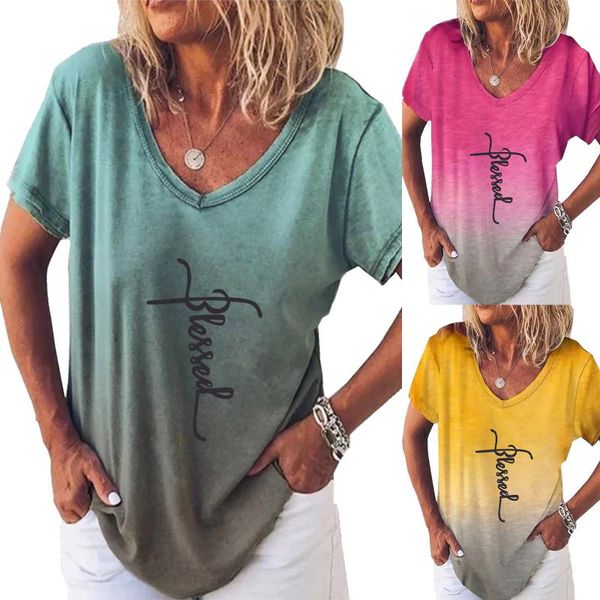 women's t-shirt 2021 trend fashion women letter cross print short sleeve v-neck loose pullover camisetas de mujer, White
women's t-shirt 2021 trend fashion women letter cross print short sleeve v-neck loose pullover camisetas de mujer, White