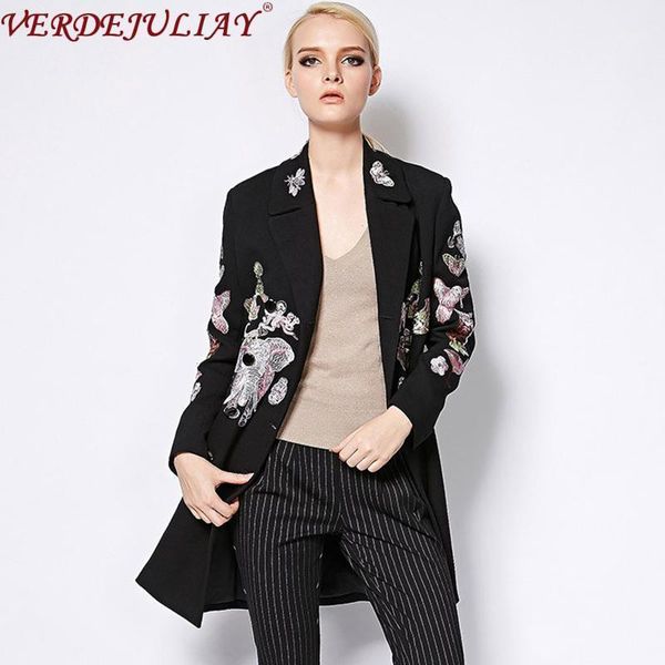 wholesale women outerwear european casual runway design cartoon pattern long coat woolen luxury embroidery vintage windbreaker1, Black
wholesale women outerwear european casual runway design cartoon pattern long coat woolen luxury embroidery vintage windbreaker1, Black