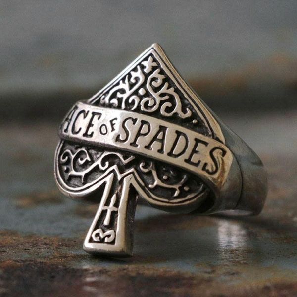 vintage spades playing cards men's finger-ring fashion punk rings viking gothic accessories jewelery grunge women biker ring cluster, Golden;silver
vintage spades playing cards men's finger-ring fashion punk rings viking gothic accessories jewelery grunge women biker ring cluster, Golden;silver