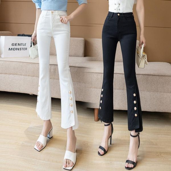 women's pants & capris fashion spring summer women high waist slim skinny female stretch casual nine-point micro-flared streetwear trou, Black;white
women's pants & capris fashion spring summer women high waist slim skinny female stretch casual nine-point micro-flared streetwear trou, Black;white