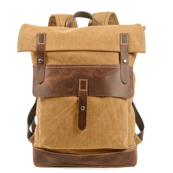 backpack retro waterproof canvas men's leather large capacity suitable for outdoor hiking backpacks
backpack retro waterproof canvas men's leather large capacity suitable for outdoor hiking backpacks