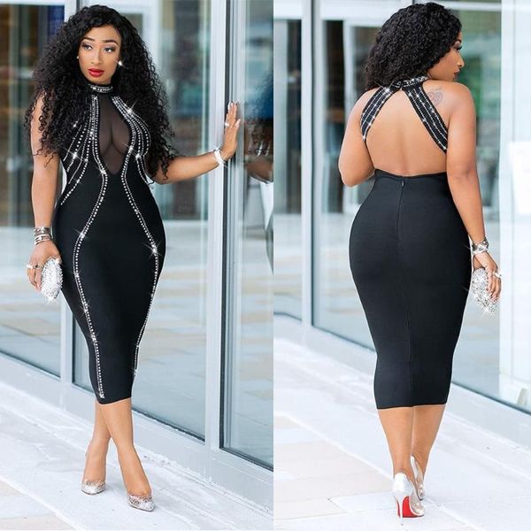 women sheath diamond black dress backless club party empire vestidos for lady casual dresses, Black;gray
women sheath diamond black dress backless club party empire vestidos for lady casual dresses, Black;gray