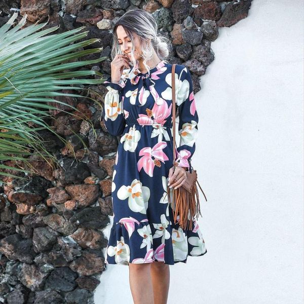 casual dresses autumn women dress lady korean style vintage floral printed chiffon shirt long sleeve bow midi summer, Black;gray
casual dresses autumn women dress lady korean style vintage floral printed chiffon shirt long sleeve bow midi summer, Black;gray
