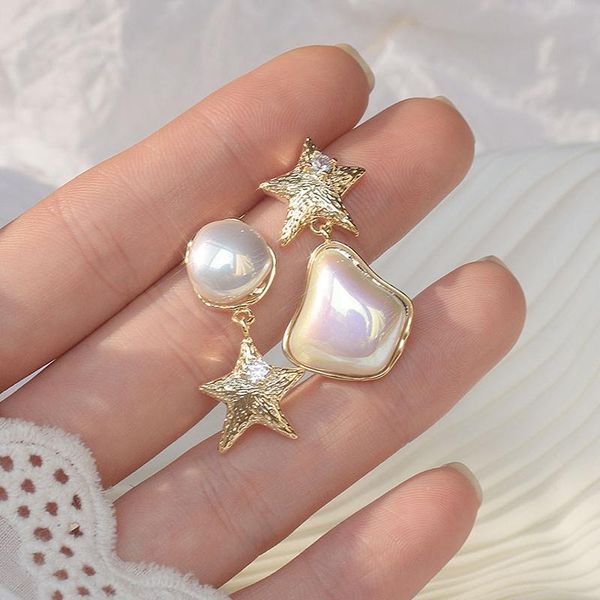 romantic 14k real gold star stud earrings for women japanese&korea delicate jewelry irregular pearl, Golden;silver
romantic 14k real gold star stud earrings for women japanese&korea delicate jewelry irregular pearl, Golden;silver