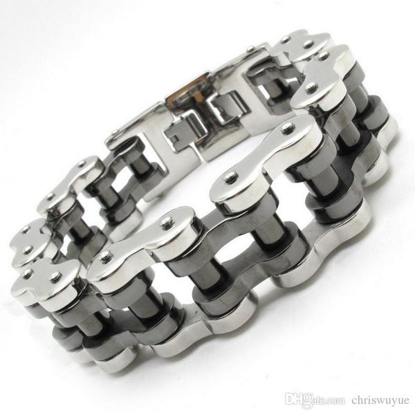 fashion mens bracelets custom jewelry 22mm huge heavy men's silver & black motorcycle chain bracelet biker jewelry 316l stainless steel
fashion mens bracelets custom jewelry 22mm huge heavy men's silver & black motorcycle chain bracelet biker jewelry 316l stainless steel
