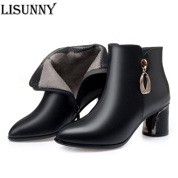boots women 2021 winter ankle for high heels zipper casual female shoes genuine leather botas mujer, Black
boots women 2021 winter ankle for high heels zipper casual female shoes genuine leather botas mujer, Black