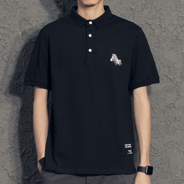 hong kong trendy zebra embroidered polo shirt men's short sleeve ins summer slim fit casual versatile lapel t-shirt, White;black
hong kong trendy zebra embroidered polo shirt men's short sleeve ins summer slim fit casual versatile lapel t-shirt, White;black